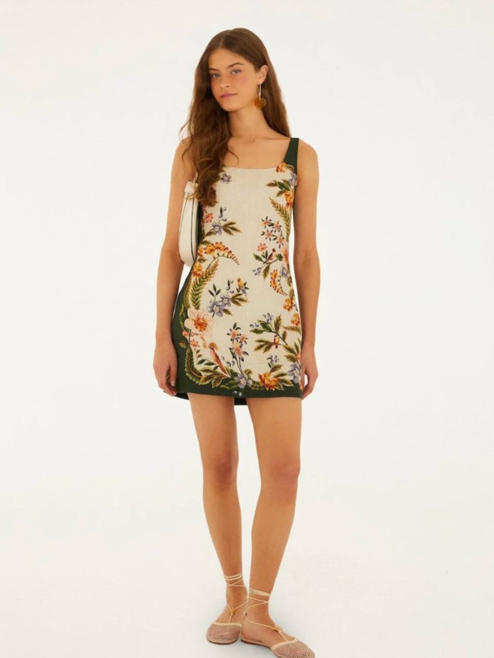 Farm Rio Nature Sand Mini Dress